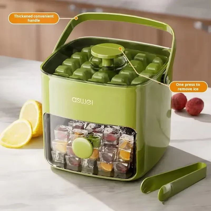 Elegant Ice Storage Tray – Quick-Click Mold for Effortless Ice Making