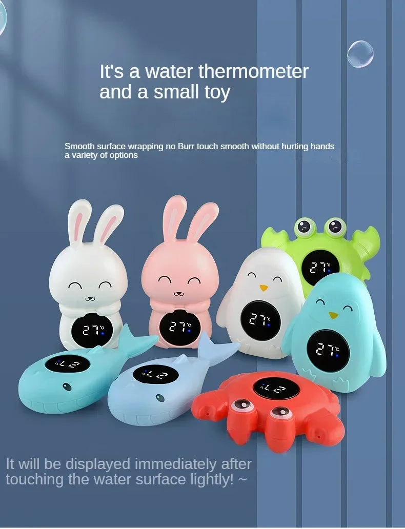 Digital Baby Bath Thermometer – Floating LED Temp Tester with Safety Alarm & Fun Cartoon Design
