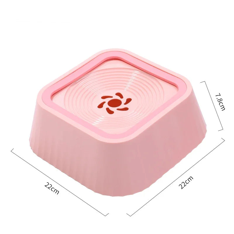 Pet Water Fountain Anti-spill Slow Drinking Dog Water Bowl Filter Non-wet Mouth Removable Pet Water Fountain Pet Supplies