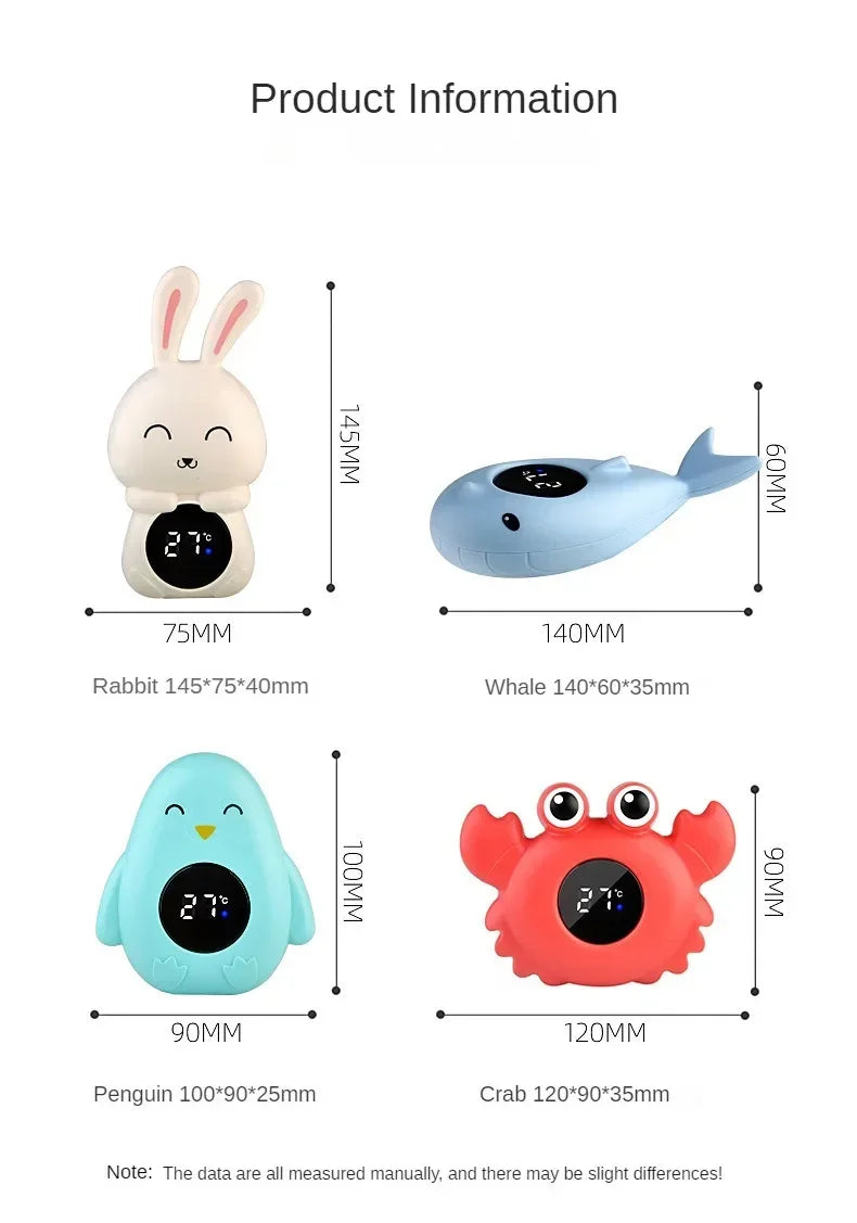 Digital Baby Bath Thermometer – Floating LED Temp Tester with Safety Alarm & Fun Cartoon Design