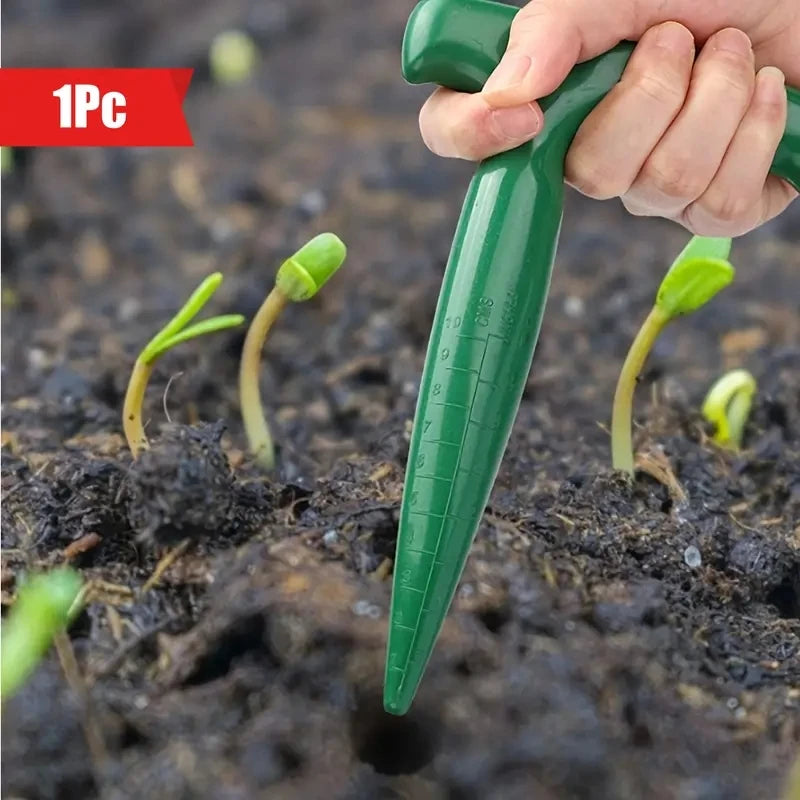 1pc Handheld Garden Hole Puncher Clear Scale Planting Tools Lightweight Digging Hole Tool Sowing Seeds Dispenser For Hole Diggin