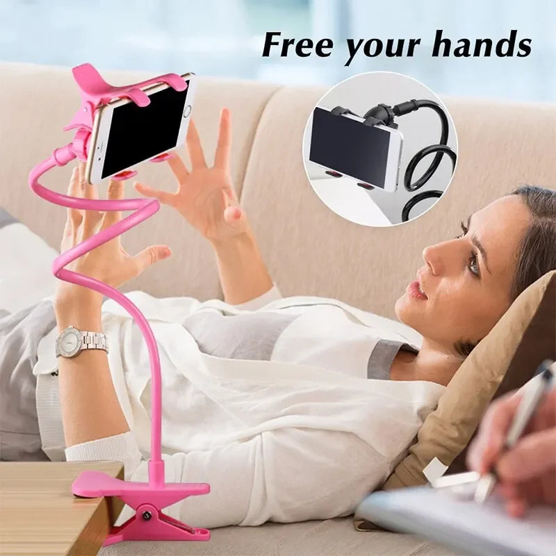 FlexiLuxe™ 360° Adjustable Phone Holder – Premium 70cm Flexible Mount for Bed, Desk & Beyond