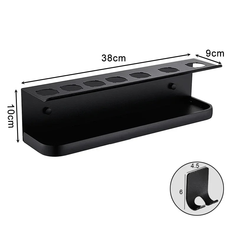 Wall Hairdryer Holder Dyson Airwrap Storage Shelf Makeup Storage Rack Dryer Hair Curler Stand Bathroom Organizer Home Accessory