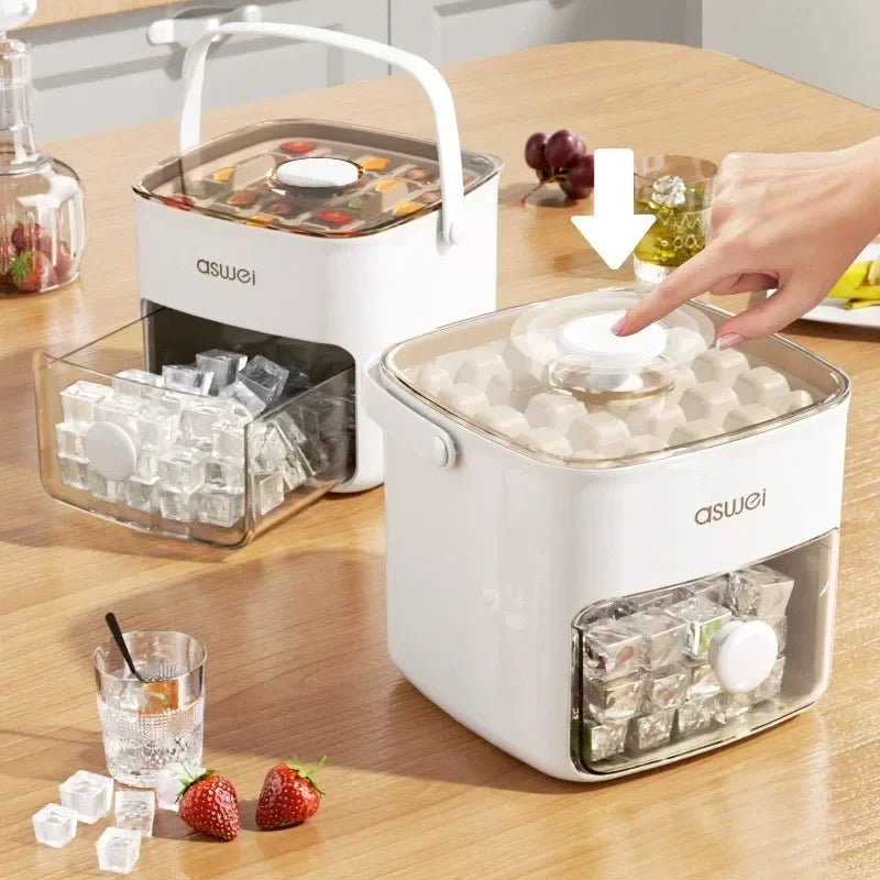 Elegant Ice Storage Tray – Quick-Click Mold for Effortless Ice Making