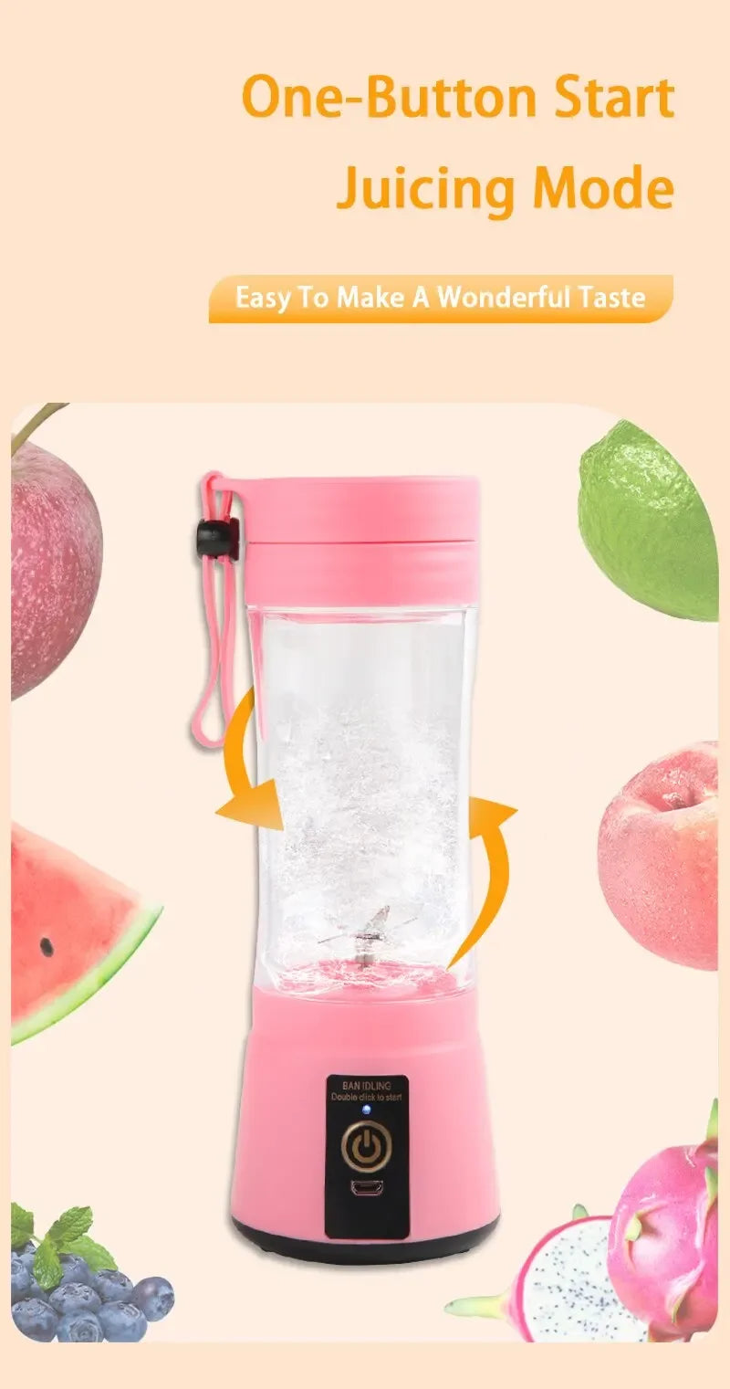 USB mini electric juicer smoothie milkshake machine portable automatic freshly squeezed fruit orange lemon kitchen blender
