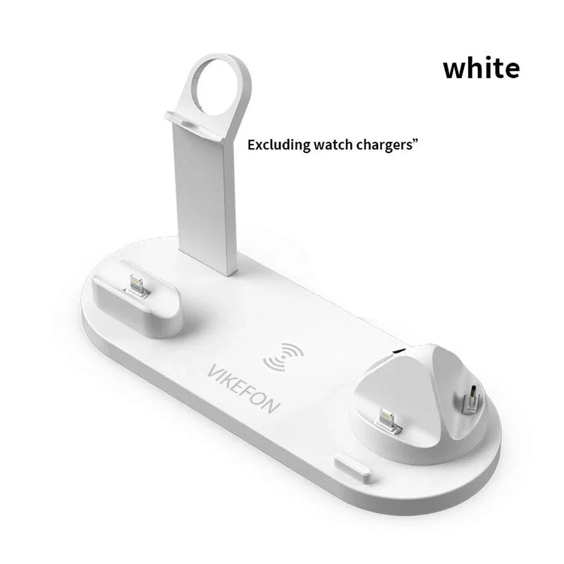 30W 7 in 1 Wireless Charger Stand Pad For iPhone 16 15 14 Pro Max Apple Watch Airpods Pro iWatch 8 7 Fast Charging Dock Station
