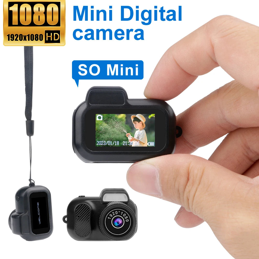 Mini Camera With Screen HD 1080p With Flash Lamp And Battery Dock Portable Retro Ultra Compact Mini Camera Video Recorder Y4000