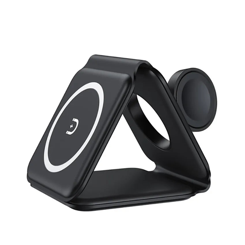 3-in-1 Foldable Wireless Charging Station – Fast Charger for Phone, Watch & Earbuds
