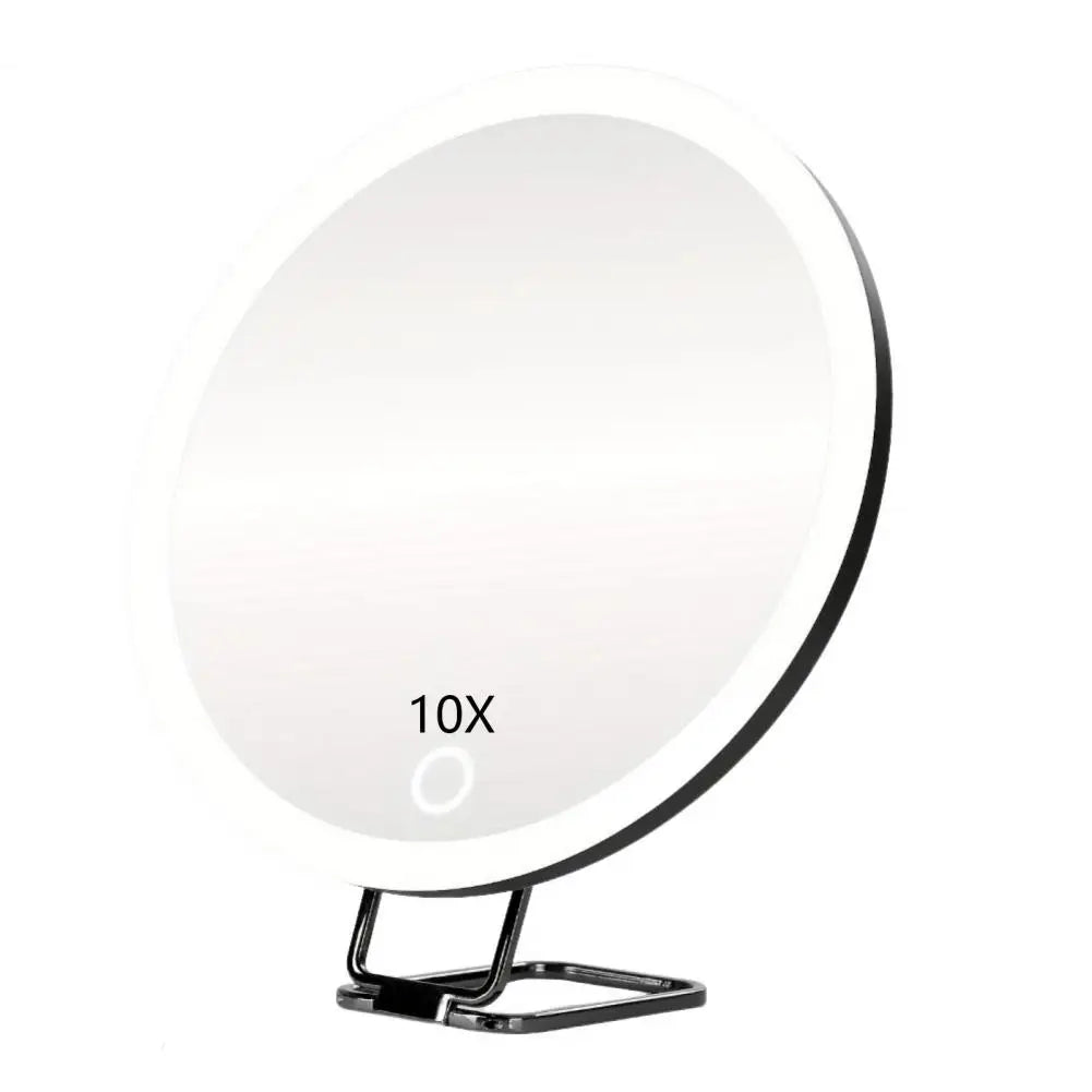 10/20/30X Magnifying Mirror With LED Light Tweezers 360 Degrees Rotary Wall Hanging Desktop Magnified Makeup Vanity Mirror Home