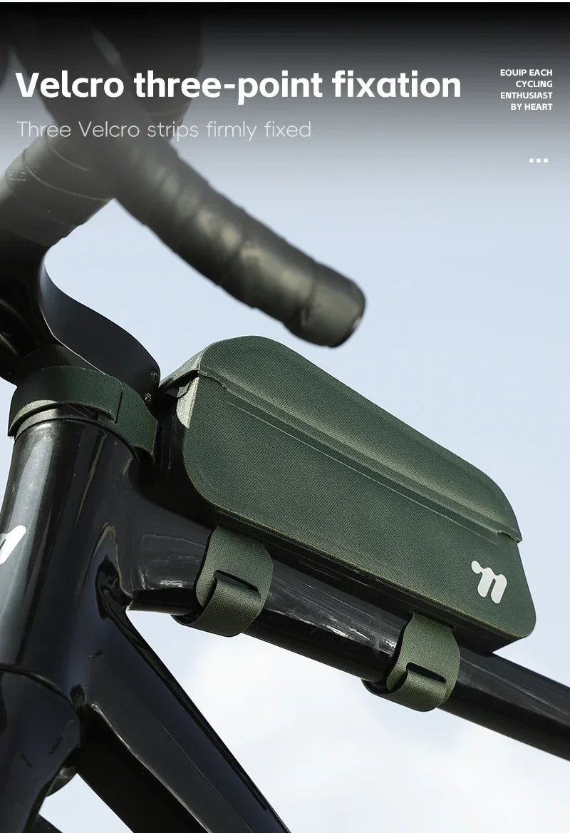 WEST BIKING Waterproof Bicycle Top Tube Bag Lightweight Bike Frame Pack Durable Cycling Storage Bag for Mountain and Road Bikes
