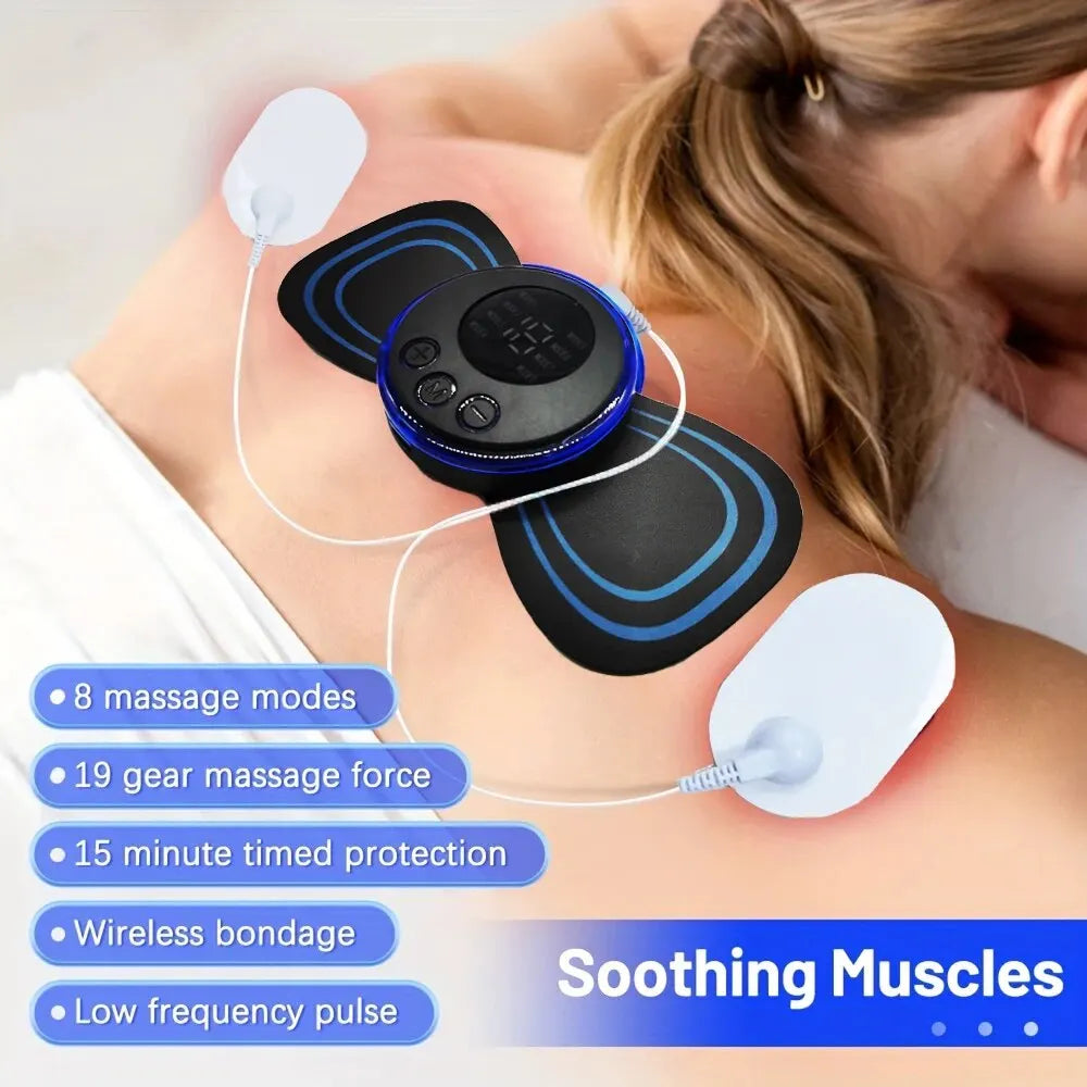 8-in-1 Rechargeable EMS Neck Massager – Relaxation at Your Fingertips