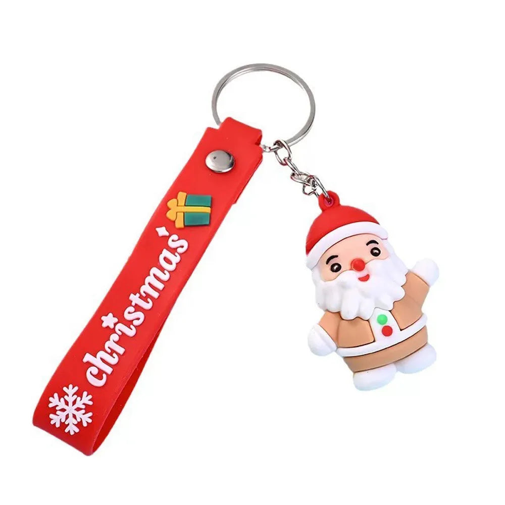 6PCS/3PCS/1PC - Cute Christmas with Pimp Keychain Cartoon 3D Santa Claus Pendant - Suitable for Christmas Gifts, Activities, Ope