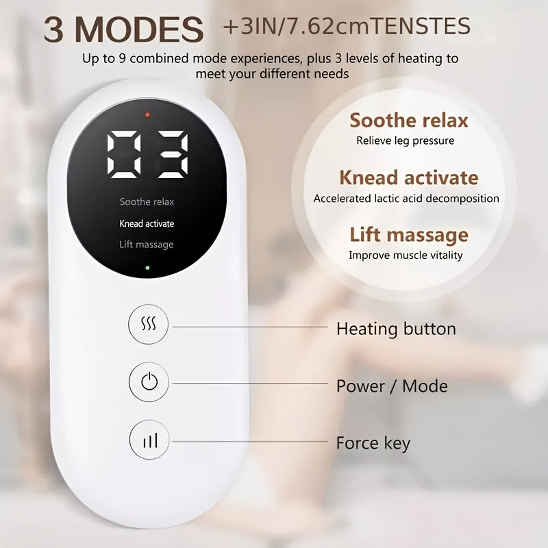 1pc Electric Leg Massager with Air Compression, Heated Calf & Foot Massage, Rechargeable Lithium Battery, No Wires, Ideal Gift for Mother'S Day, Father'S Day, Christmas, Mother'S Day Gift|Modern Leg Massager|USB Charged Devic