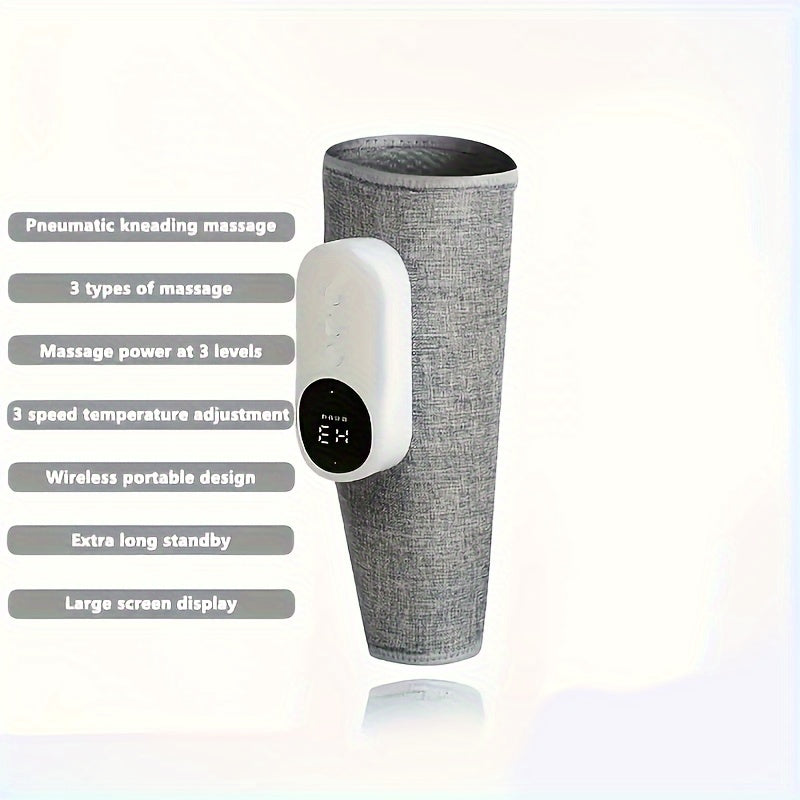 1pc Electric Leg Massager with Air Compression, Heated Calf & Foot Massage, Rechargeable Lithium Battery, No Wires, Ideal Gift for Mother'S Day, Father'S Day, Christmas, Mother'S Day Gift|Modern Leg Massager|USB Charged Devic