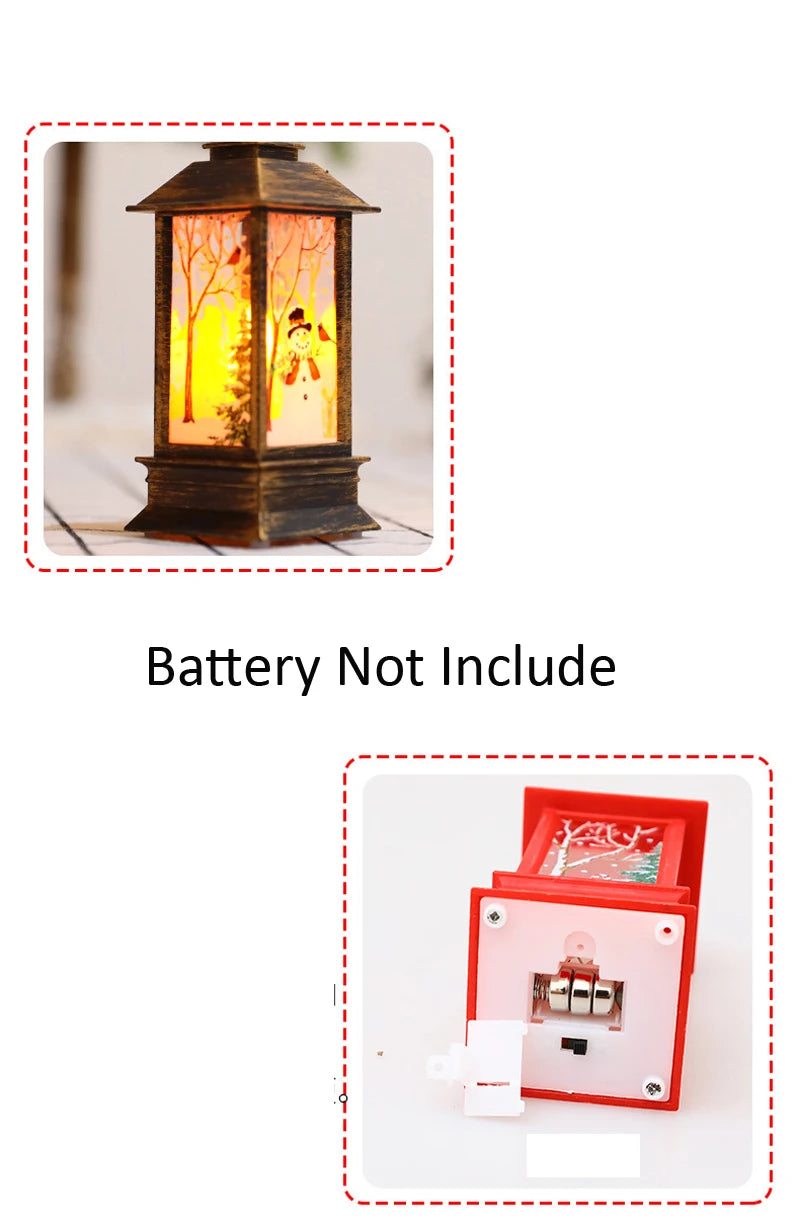 Santa Claus Snowman Lantern Light Merry Christmas Decor For Home Christmas Tree Ornament Xmas Gifts Navidad 2021 New Year 2022