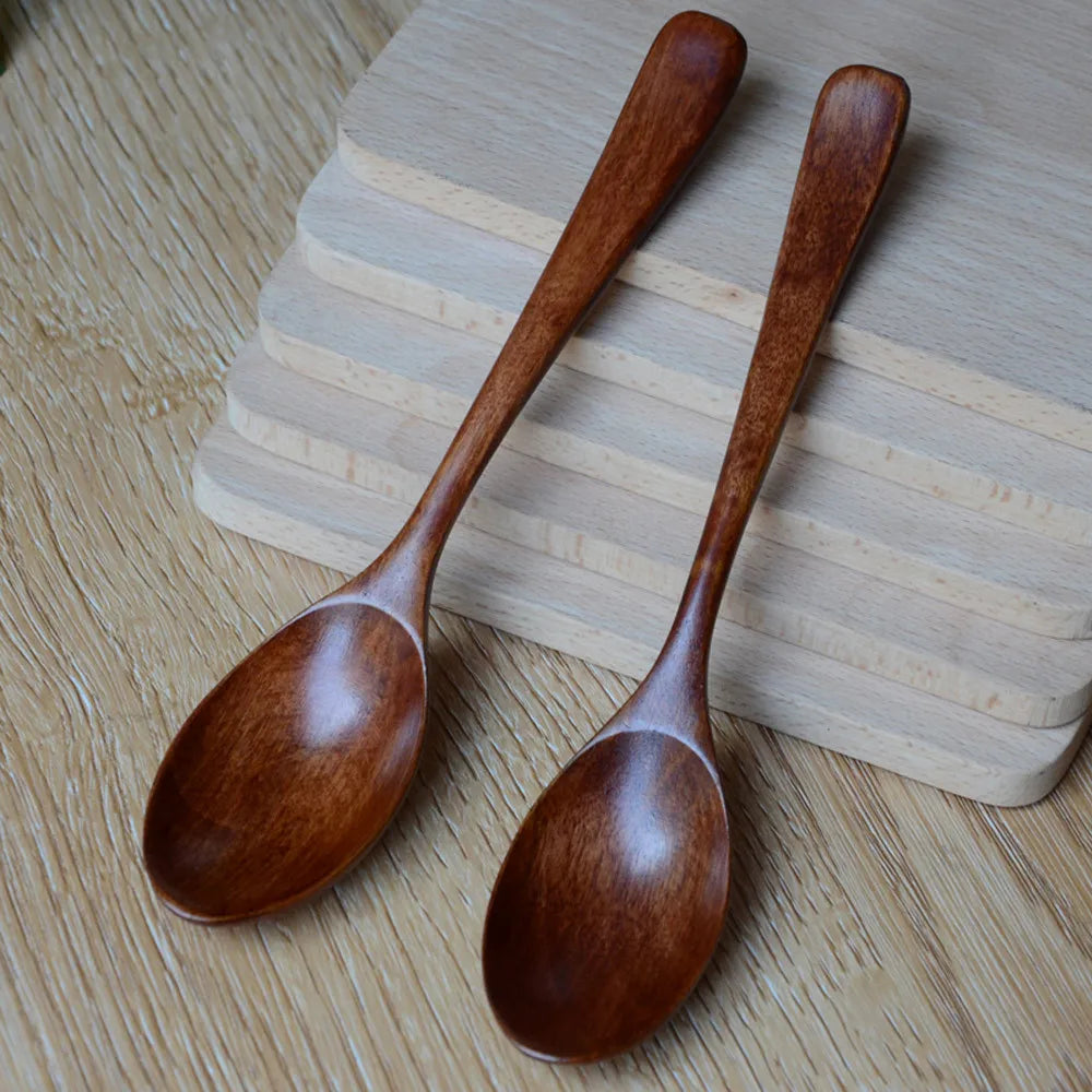 Hot Sale 1pc Lot Wooden Spoon Bamboo Kitchen Cooking Utensil Tool Soup Teaspoon Catering Kids Spoon kitchenware for Rice Soup