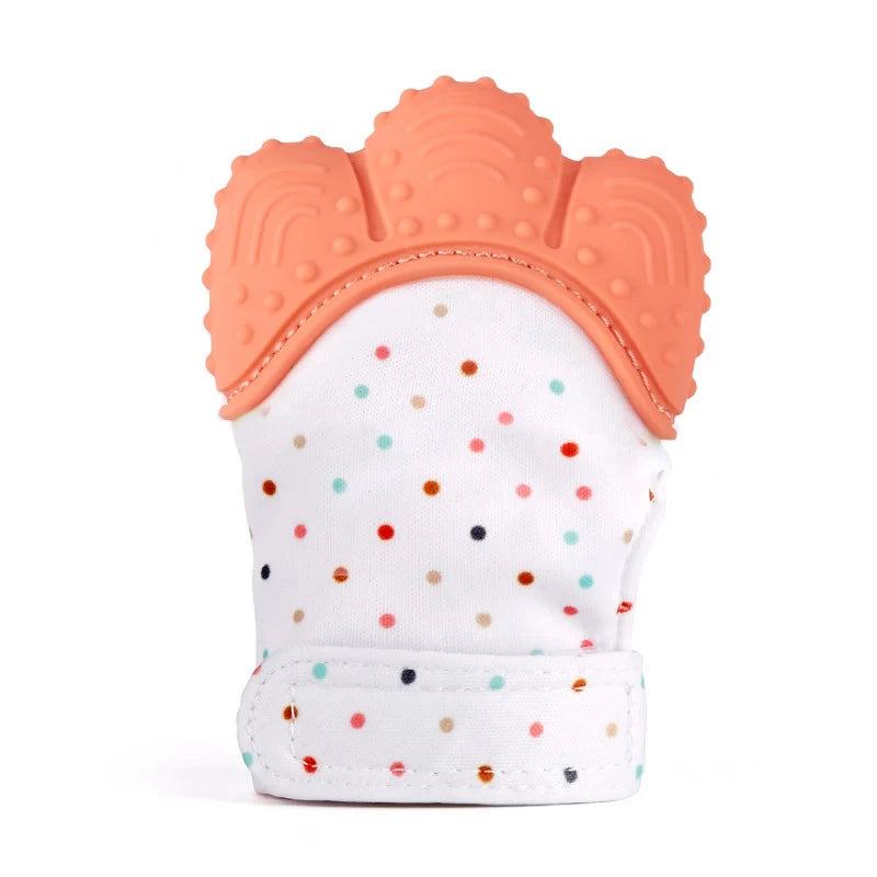 Silicone Baby Teether Pacifier Gloves Mittens Teething Chewable Newborn Nursing Teether Infant BPA Free Soft Sucking Fingers Toy