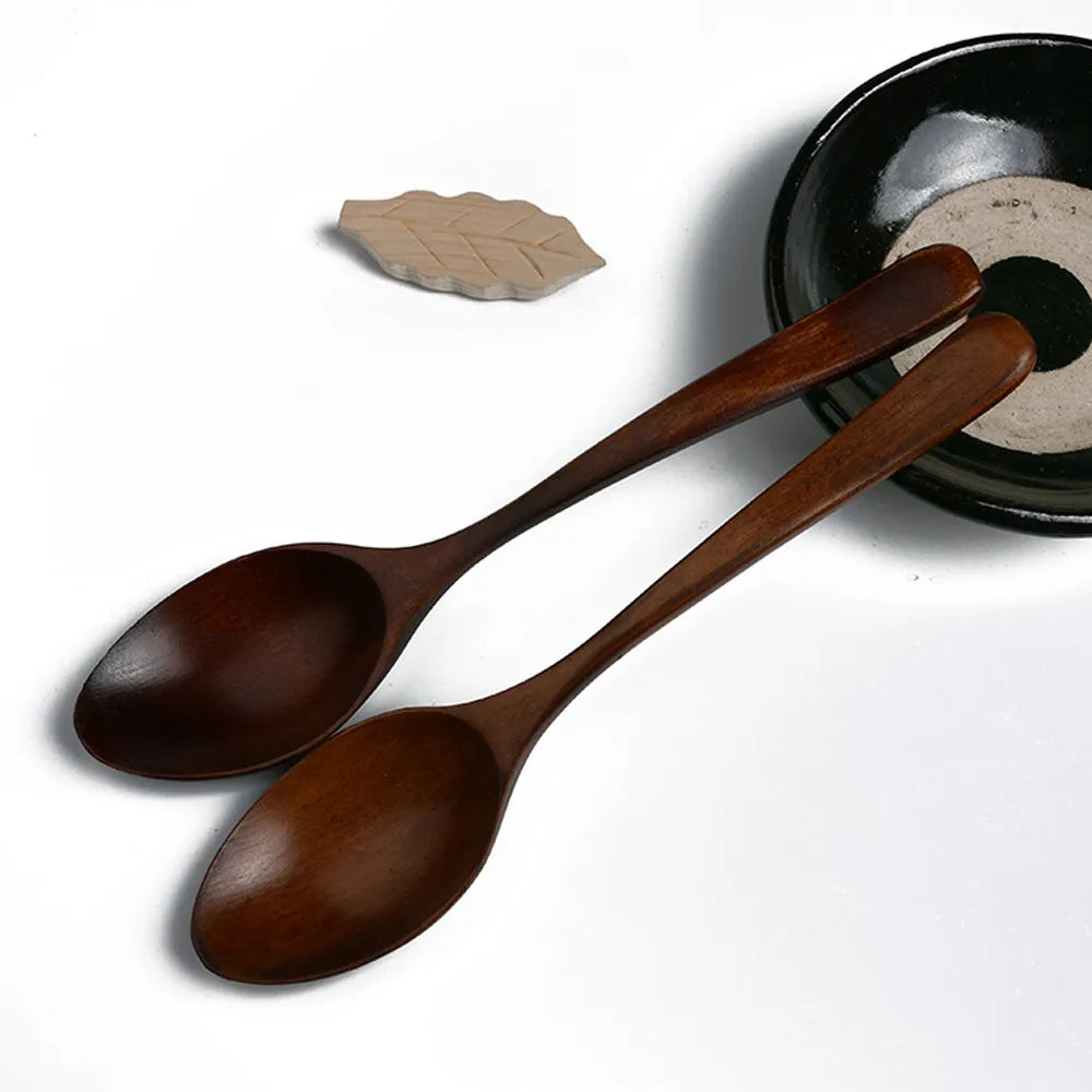 Hot Sale 1pc Lot Wooden Spoon Bamboo Kitchen Cooking Utensil Tool Soup Teaspoon Catering Kids Spoon kitchenware for Rice Soup