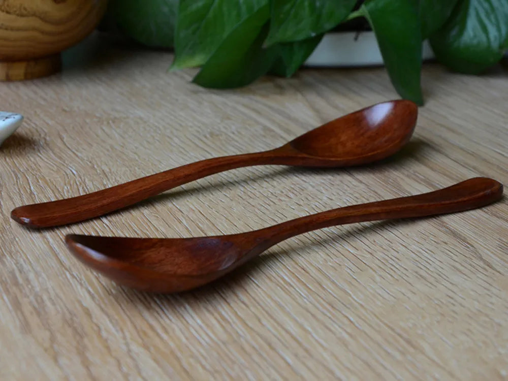Hot Sale 1pc Lot Wooden Spoon Bamboo Kitchen Cooking Utensil Tool Soup Teaspoon Catering Kids Spoon kitchenware for Rice Soup