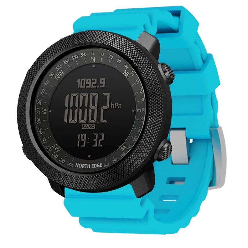 Men's sport Digital watch Hours                                    NORTH EDGE APACHE 3 – Rugged Outdoor Smartwatch with Altimeter, Compass, Barometer &amp; More
