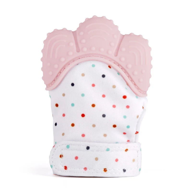 Silicone Baby Teether Pacifier Gloves Mittens Teething Chewable Newborn Nursing Teether Infant BPA Free Soft Sucking Fingers Toy