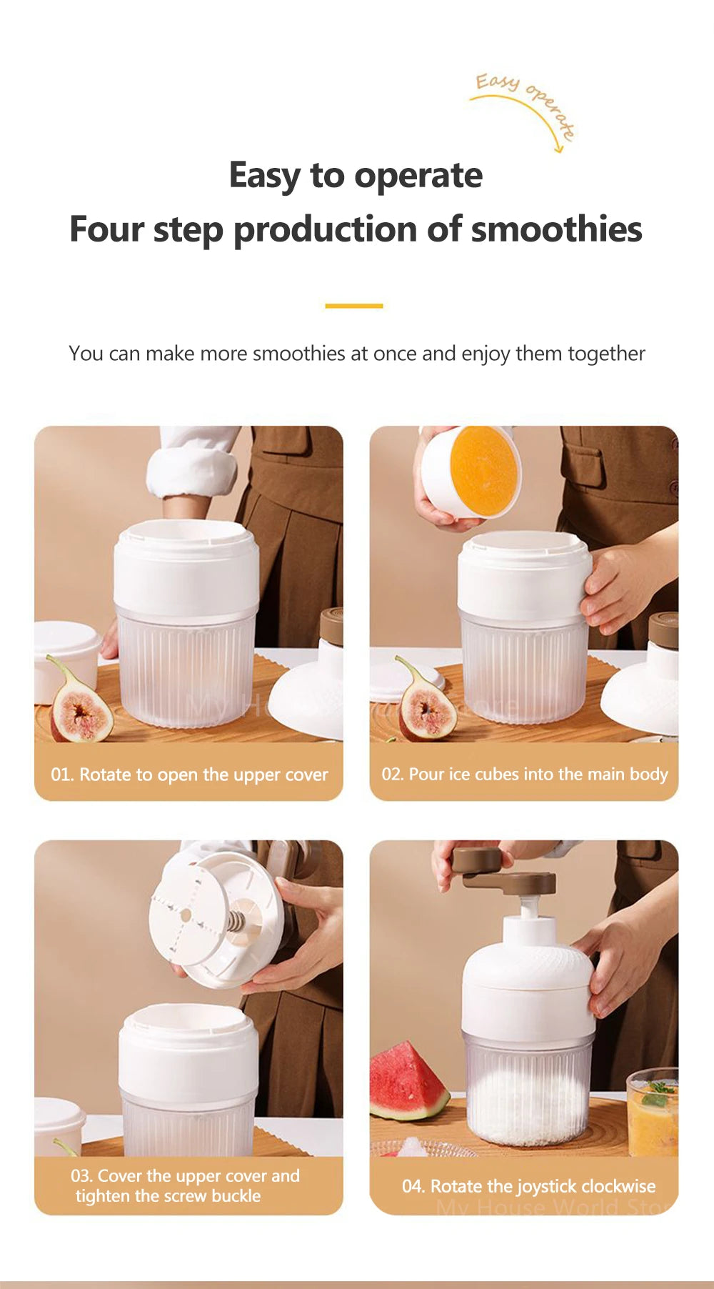 Shaved Ice Machine Mini Ice Crusher Hand Operated Shaved Ice Milkshake Maker Household Portable Small Hail Machine Kitchen Tool