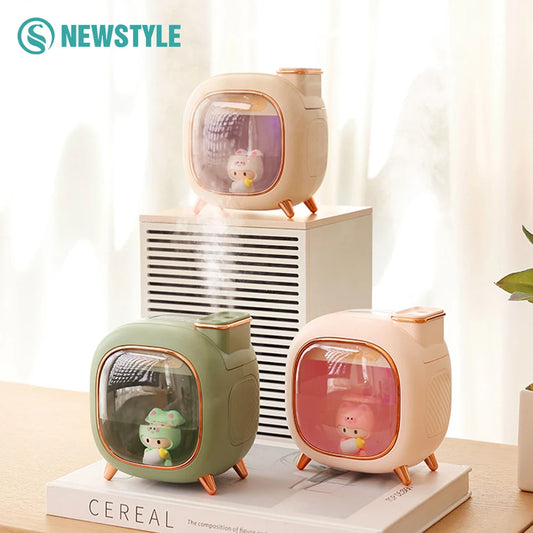 Cartoon Dolls Ultrasonic Air Humidifier 500ML Large Capacity Aroma Essential Oil Diffuser USB Colourful Breathing Night Lights