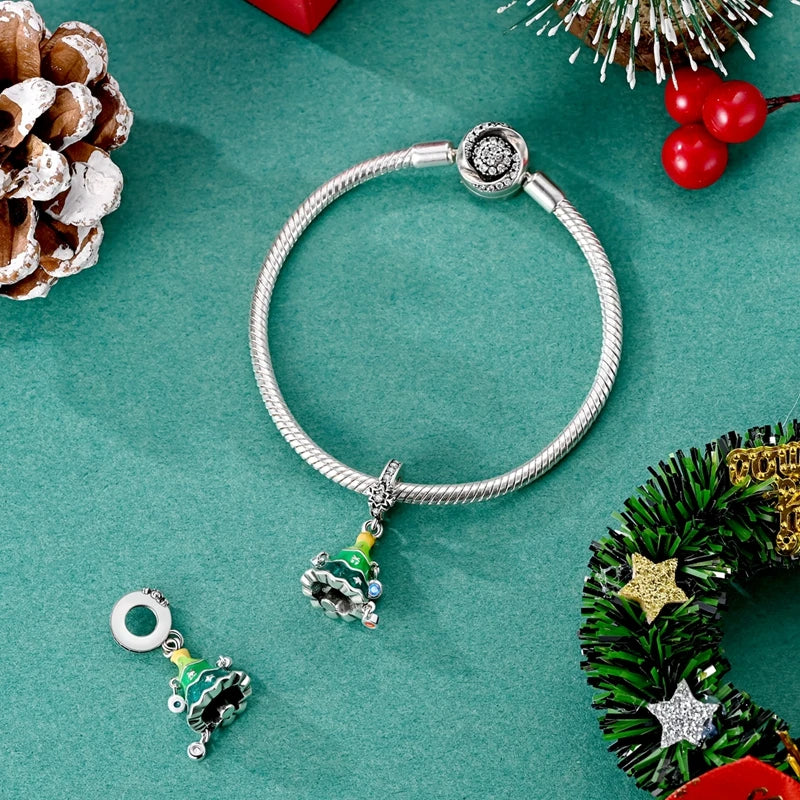 Ladies' Christmas Bead Pendant 925 Pure Silver Snowman Santa Claus Suitable Original Bracelet Exquisite DIY Jewelry Gift