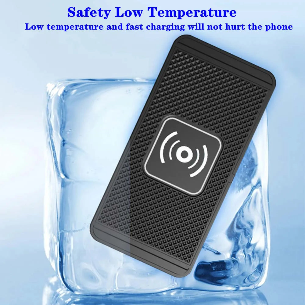 Car Wireless Charger Non-Slip Pad Silicone Fast Charging Wireless Charger for Car for IPhone 15 14 Xiaomi Huawei Samsung S23 S22