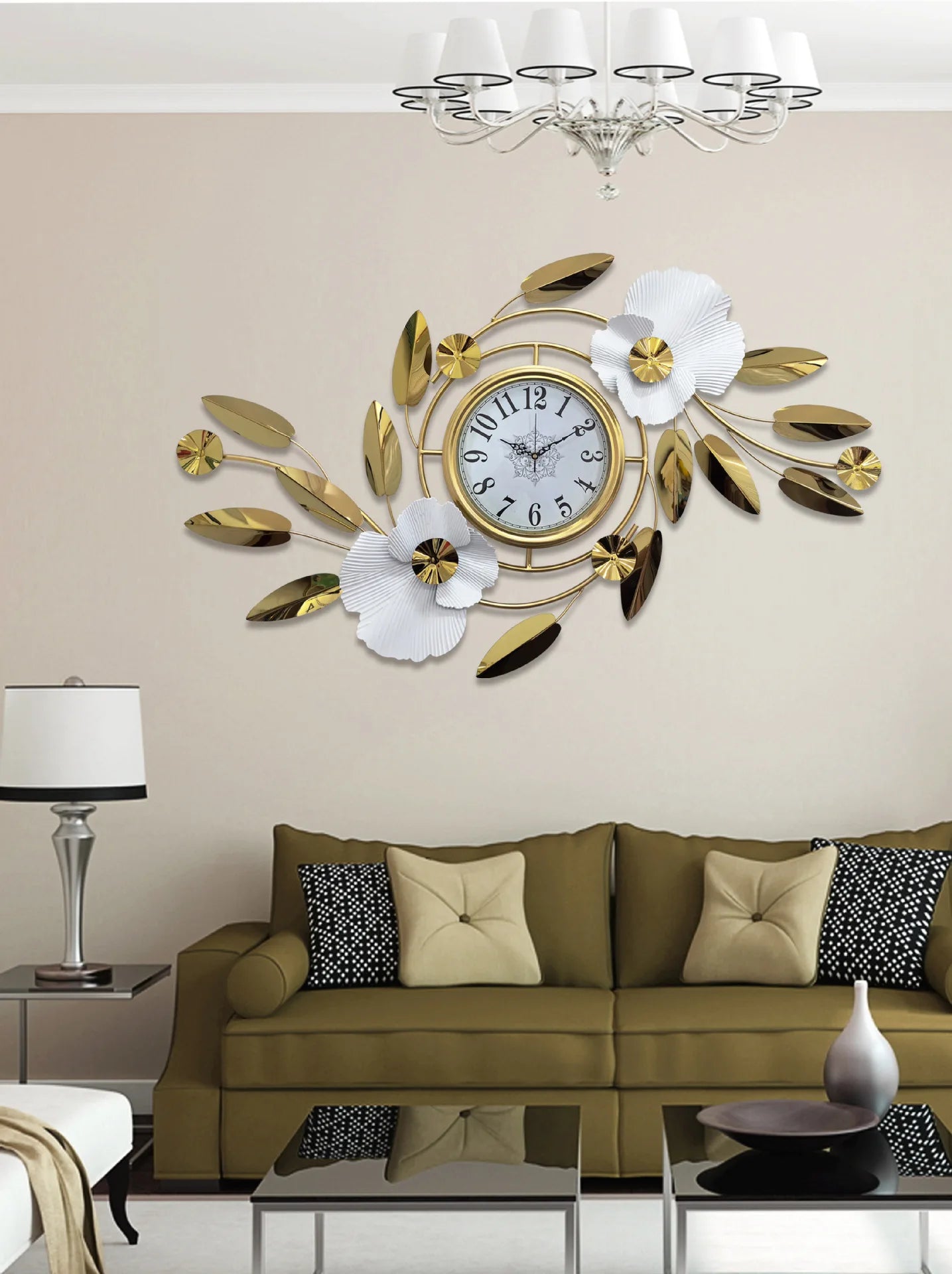 2025 New Large Nordic Fashion Wall Clocks Living Room Modern Quiet Quartz Clock Creative Home Decor Restaurant Background Wall