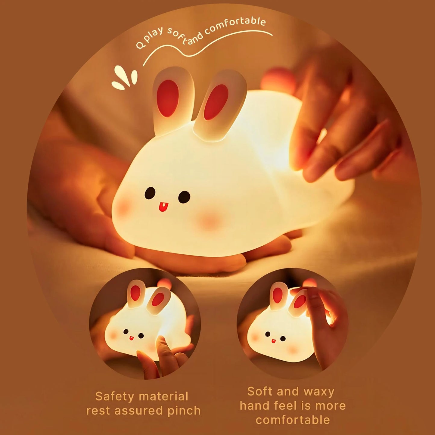 Baby Night Light – Rechargeable Dog Shaped Nursery Lamp with Touch Control & Timer
