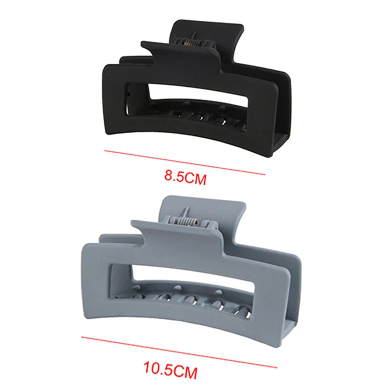 8.5cm 10.5cm Large Square Matte Hair Claw Clip Non Slip Solid Color Shark Hair Clip for Women Girls Hair Accessories