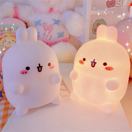Rabbit Night Light – Cute Battery-Powered LED Lamp for Bedroom or Gifts