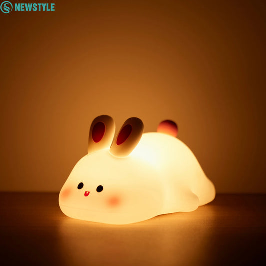 Baby Night Light – Rechargeable Dog Shaped Nursery Lamp with Touch Control & Timer