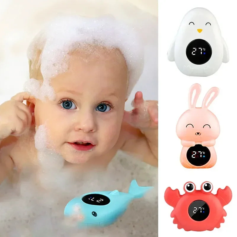 Digital Baby Bath Thermometer – Floating LED Temp Tester with Safety Alarm & Fun Cartoon Design