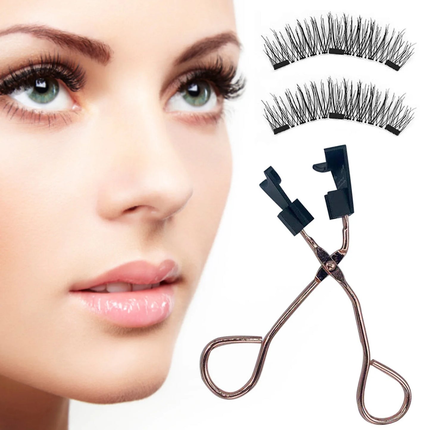 12pcs Magnetic False Eyelashes Magnetic Half Eyelashes Double Box With Mirror Applicater Reusable Beauty Eye Makeup Set
