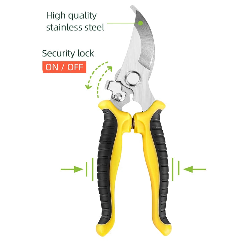 Garden Scissors for Bonsai Professional Pruning Trees Orchard Grape Branches Gadgets Agricultural Farm Hand Tools Floral Pruner