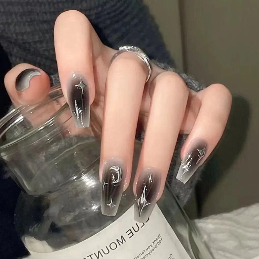 24PCS waterproof French Ombre Press-On Nails