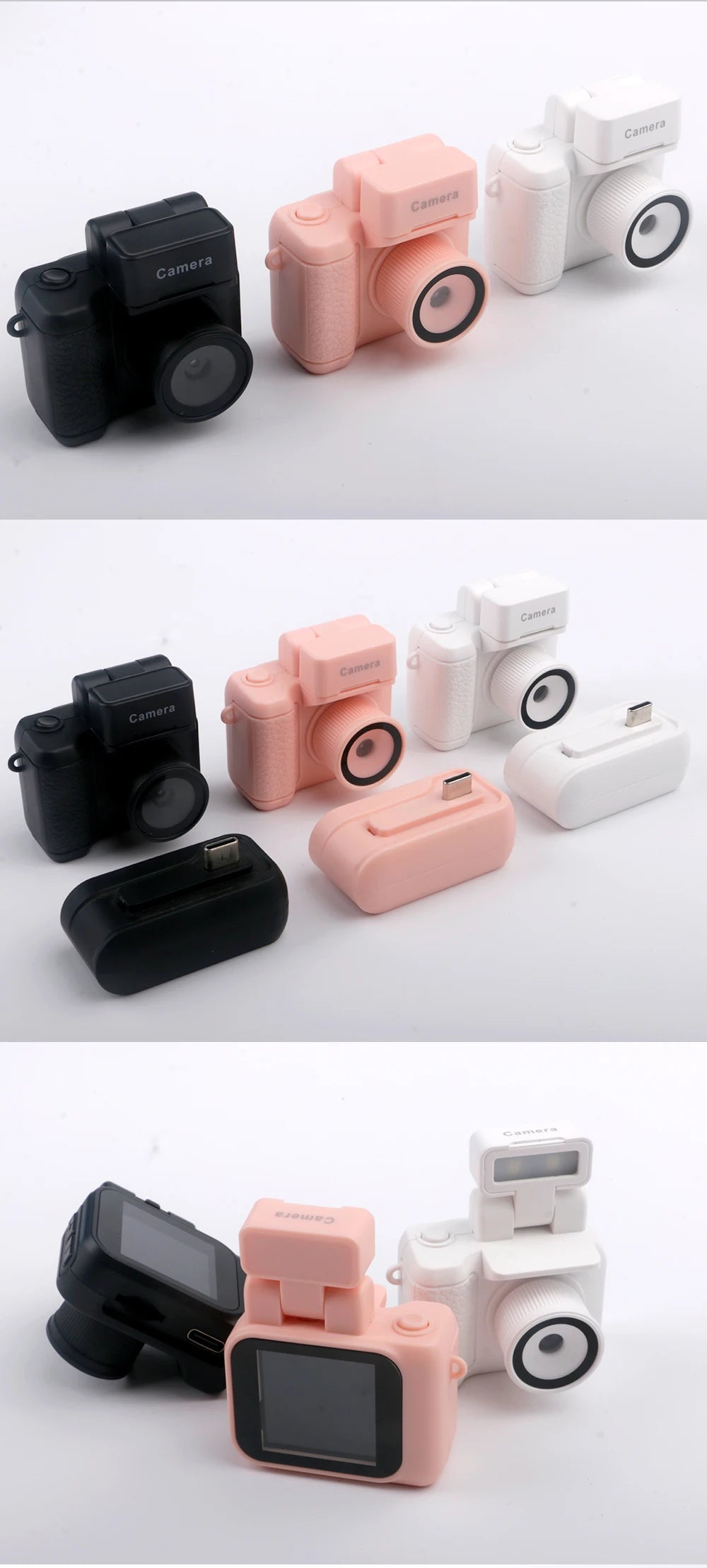 Mini Camera With Screen HD 1080p With Flash Lamp And Battery Dock Portable Retro Ultra Compact Mini Camera Video Recorder Y4000