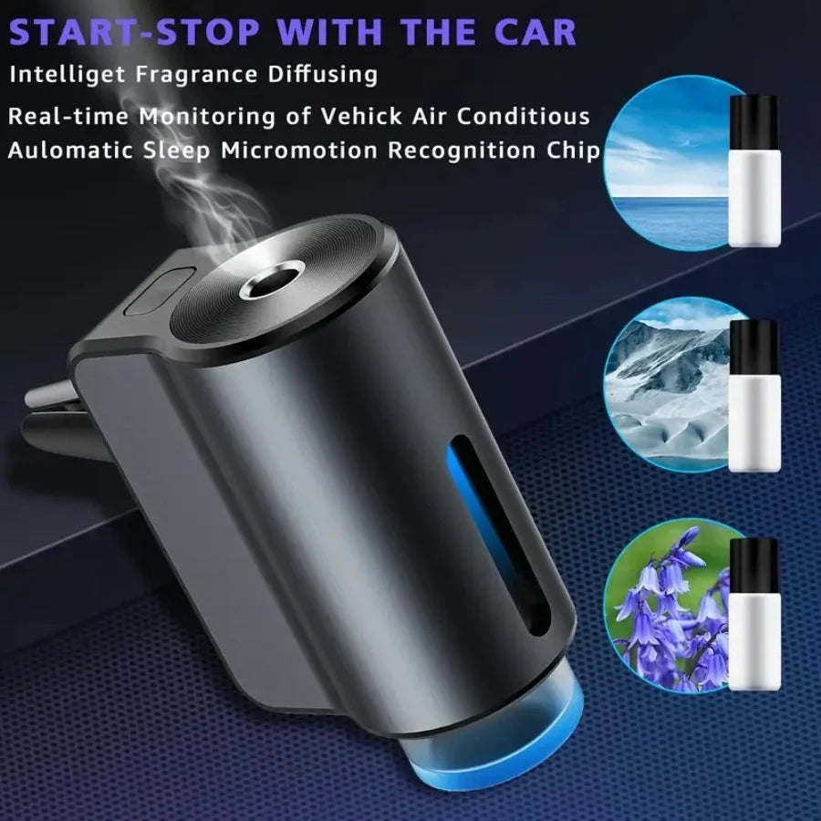 Car Air Freshener With Three Adjustable Intensity Levels, Car Aroma Diffuser, Portable- Freshener Perfume Fragrance