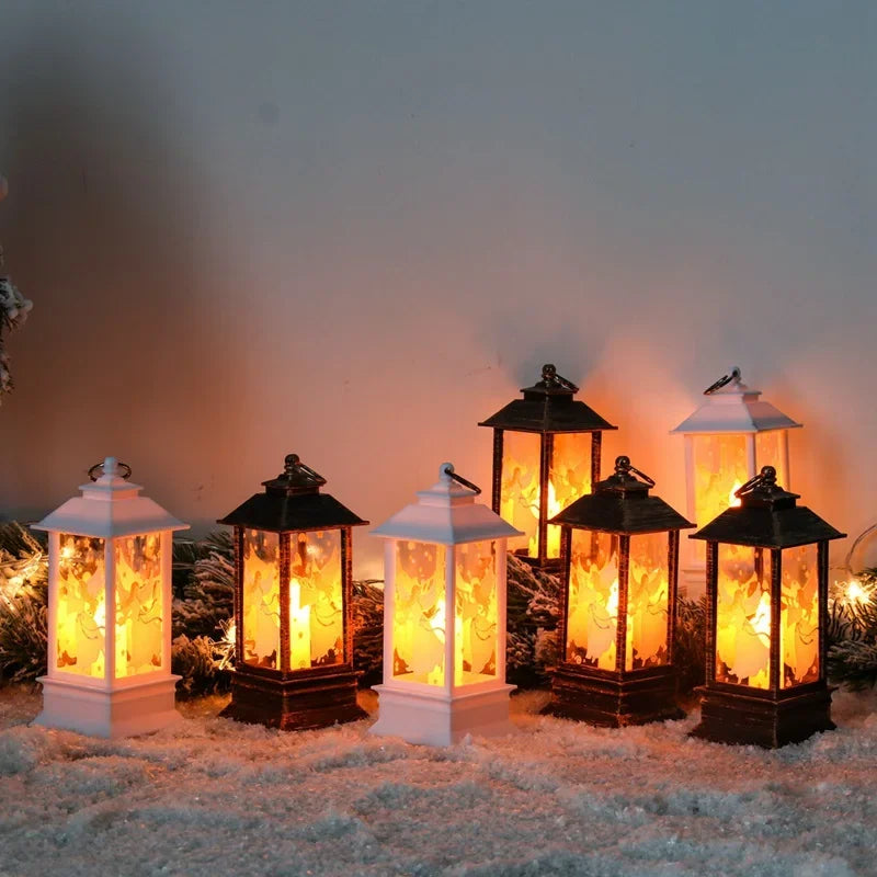 Christmas Lantern Light Merry Christmas Decorations for Home 2025 Christmas Tree Ornaments Xmas Gifts New Year 2026