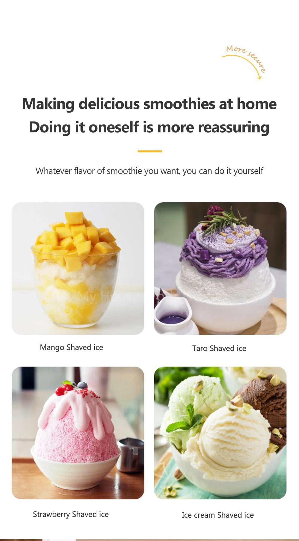 Shaved Ice Machine Mini Ice Crusher Hand Operated Shaved Ice Milkshake Maker Household Portable Small Hail Machine Kitchen Tool