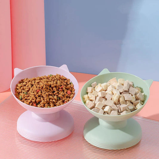 Raised Cat and Dog Food Bowl with Guard