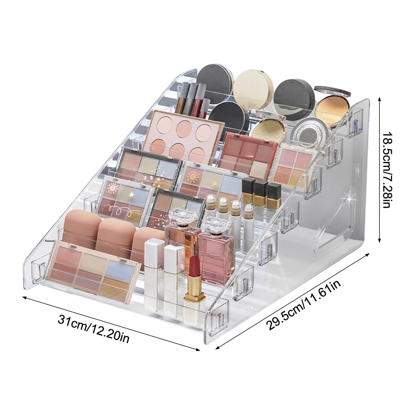3-7 Layer Transparent Plastic Cosmetic Organizer