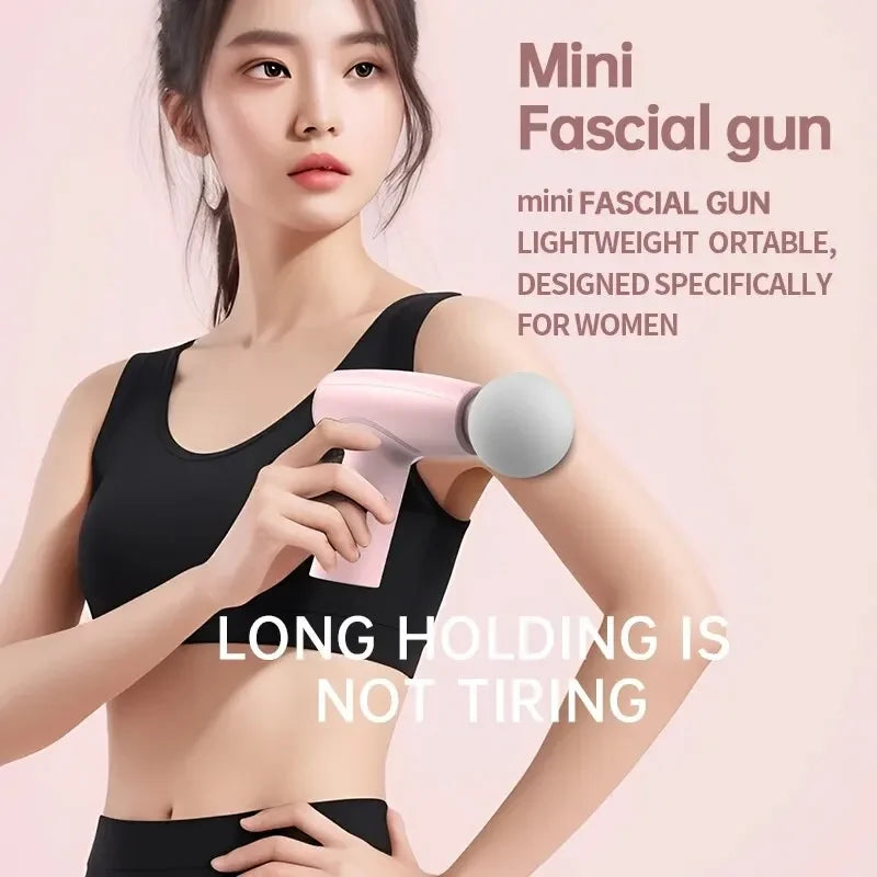 Mini Fascial Massage Gun Vibration Massage Machine Muscle Relaxation Neck And Back Compression Massager Portable Fitness
