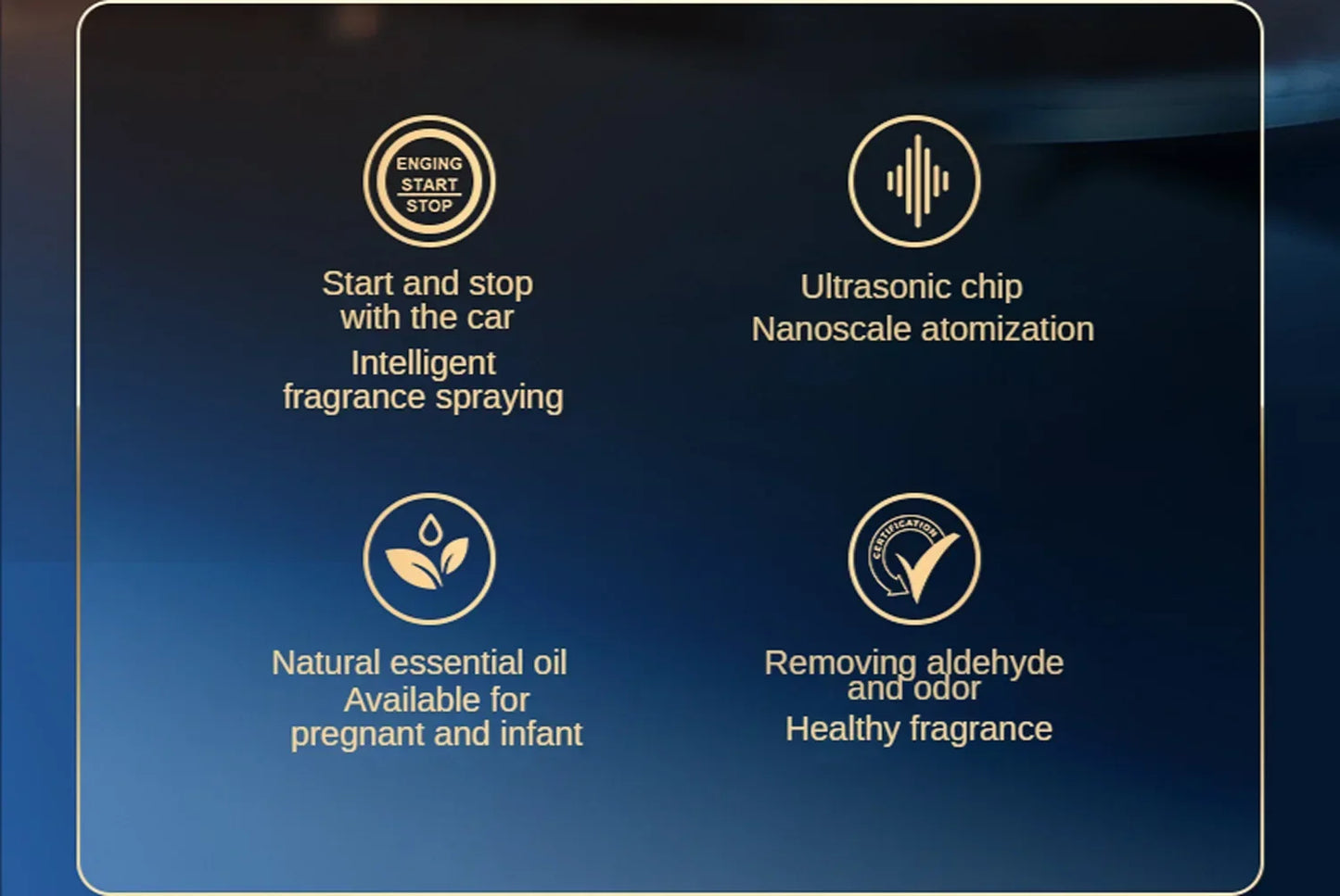 Smart Car Air Freshener Fragrance Diffuser Car Mist Humidifier Essential Oil Diffuser Aromatherapy Interior Accessories