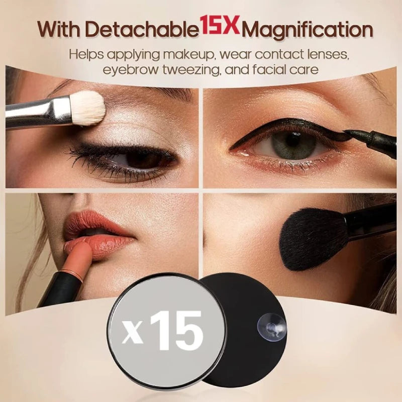 Vanity Mirror with Lights 25.59''x21.25''Makeup Mirror with Lights Touch Screen with 3 Color Lighting Dimmable for Desk Tabletop