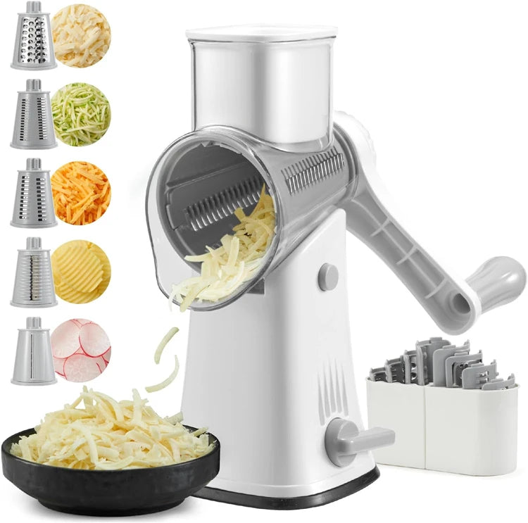 5-in-1 Rotary Cheese Grater & Vegetable Slicer
