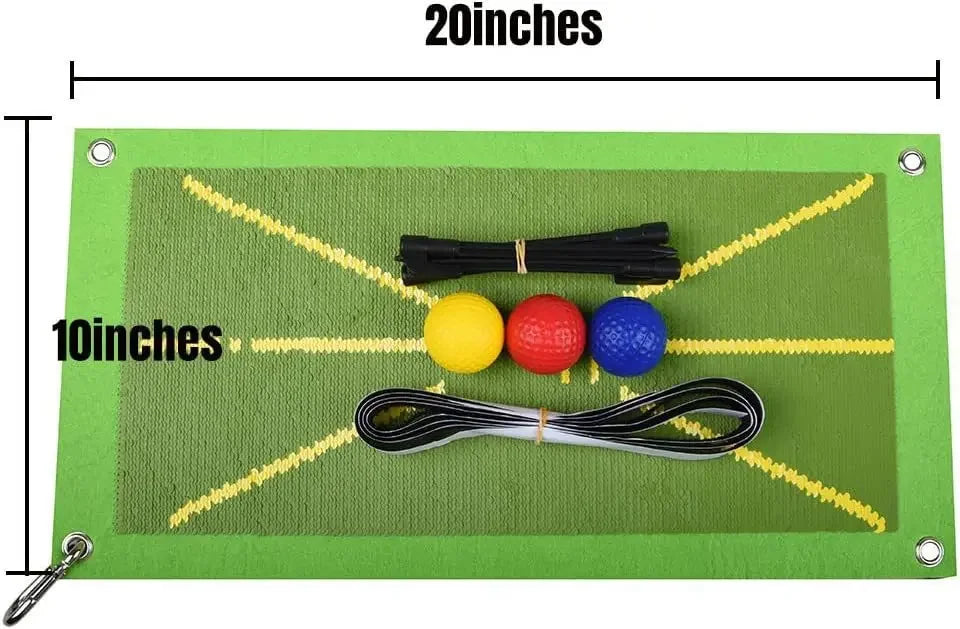 Golf Auxiliary Training Mat for Swing Correction Training Mat Hitting Direction Path Mat Practice Mat Tools Beginner Accessories