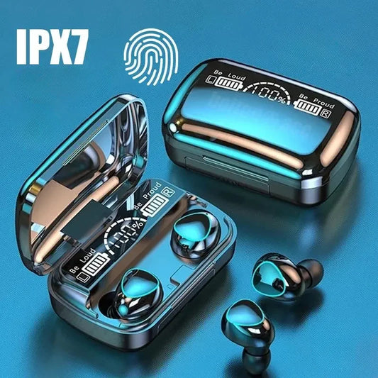 M10 Pro Bluetooth Earbuds – HiFi Stereo Sound with LED Display & Waterproof Design